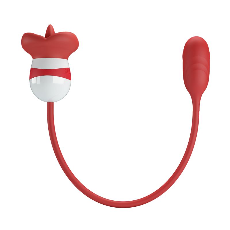 Aliyah Mouth Shaped Vibrator (Red / White)