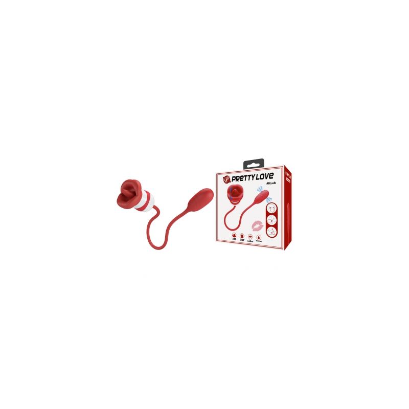 Aliyah Mouth Shaped Vibrator (Red / White)
