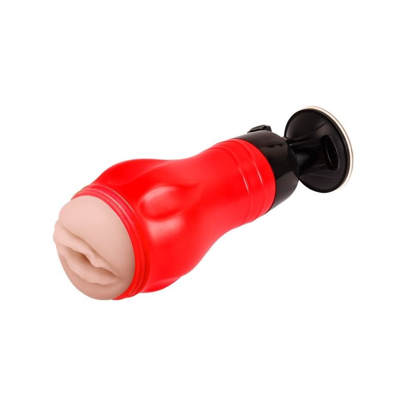 Flora Vibrating Pussy Masturbator - Crazy Bull - Pretty Love (Light Skin Tone / Red / Black)