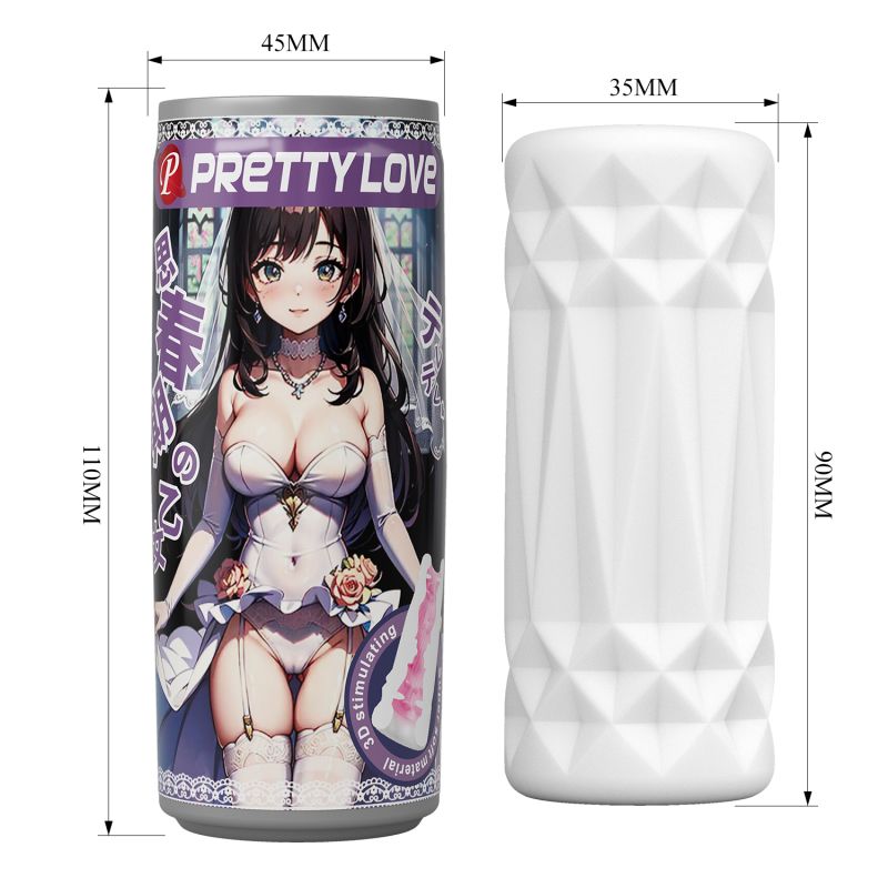 Anime Super Soft Pop-Top Can-Shaped Can Masturbator (Purple)