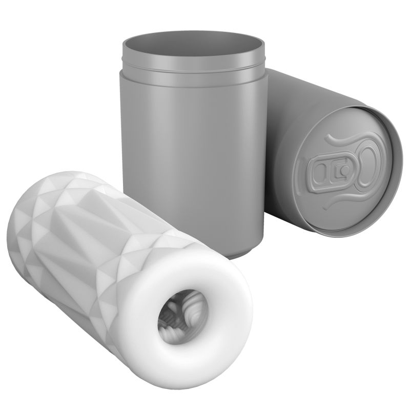 Super Soft Pop-Top Can-Shaped Masturbator (Black / Red)