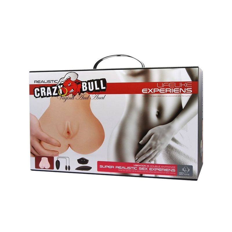 Crazy Bull Vagina and Anal Stimulator With Multi-Speed Vibrator - Pretty Love (Light Skin Tone)