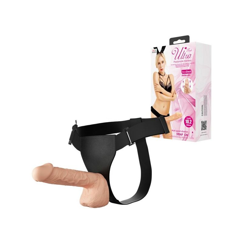 Ultra Passionate Harness with Vibrating Dildo - 10.2