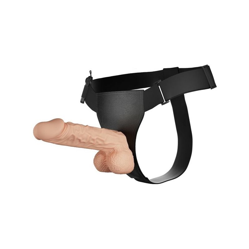 Ultra Passionate Harness with Vibrating Dildo - 9.4
