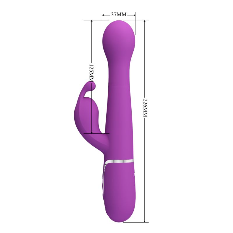 Dejon - 3in1 Multi-function Rabbit Vibrator (Purple)