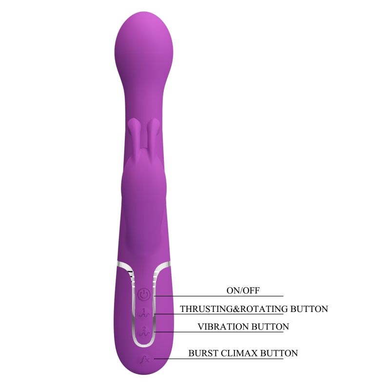 Dejon - 3in1 Multi-function Rabbit Vibrator (Purple)