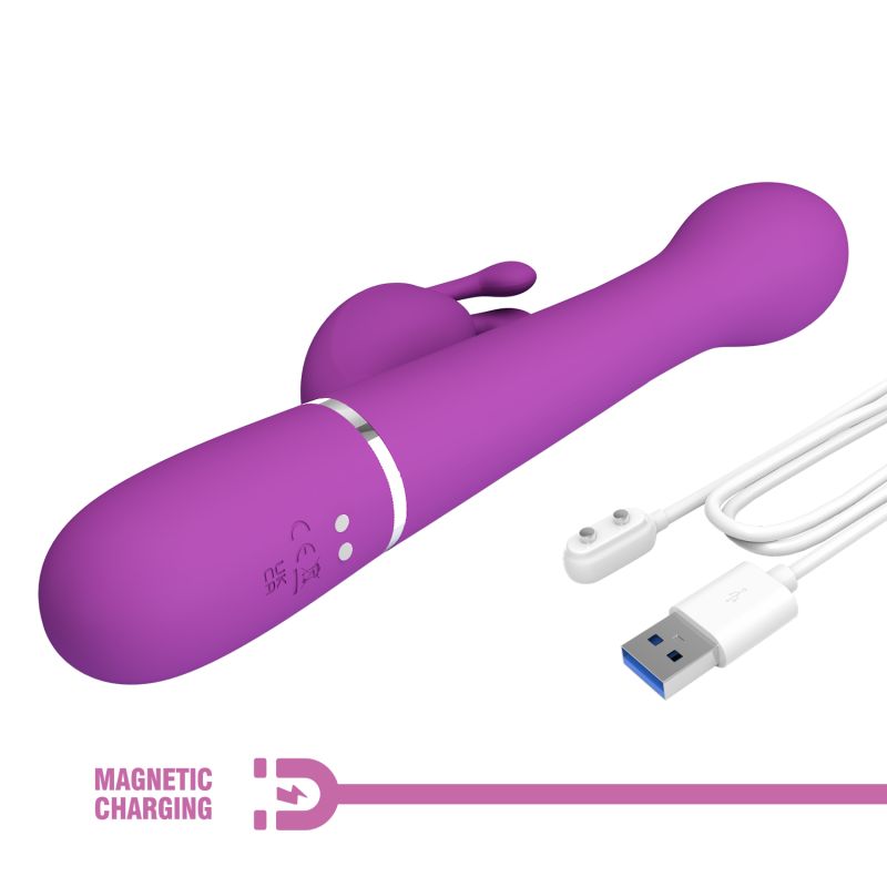 Dejon - 3in1 Multi-function Rabbit Vibrator (Purple)