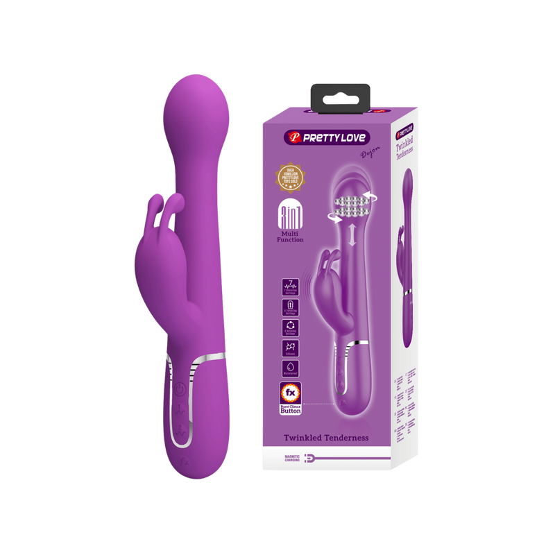Dejon - 3in1 Multi-function Rabbit Vibrator (Purple)