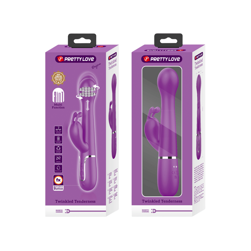 Dejon - 3in1 Multi-function Rabbit Vibrator (Purple)