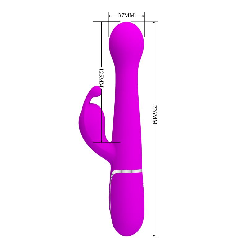 Dejon - 3in1 Multi-function Rabbit Vibrator (Pink)