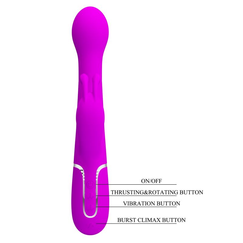 Dejon - 3in1 Multi-function Rabbit Vibrator (Pink)
