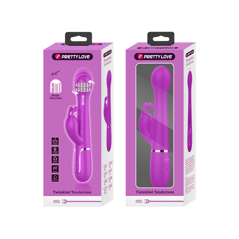 Dejon - 3in1 Multi-function Rabbit Vibrator (Pink)