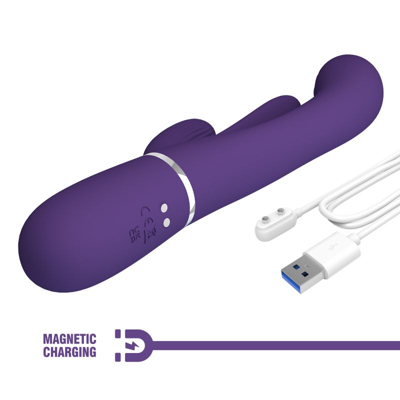 Shania - 3in1 Rabbit Vibrator (Dark Purple)
