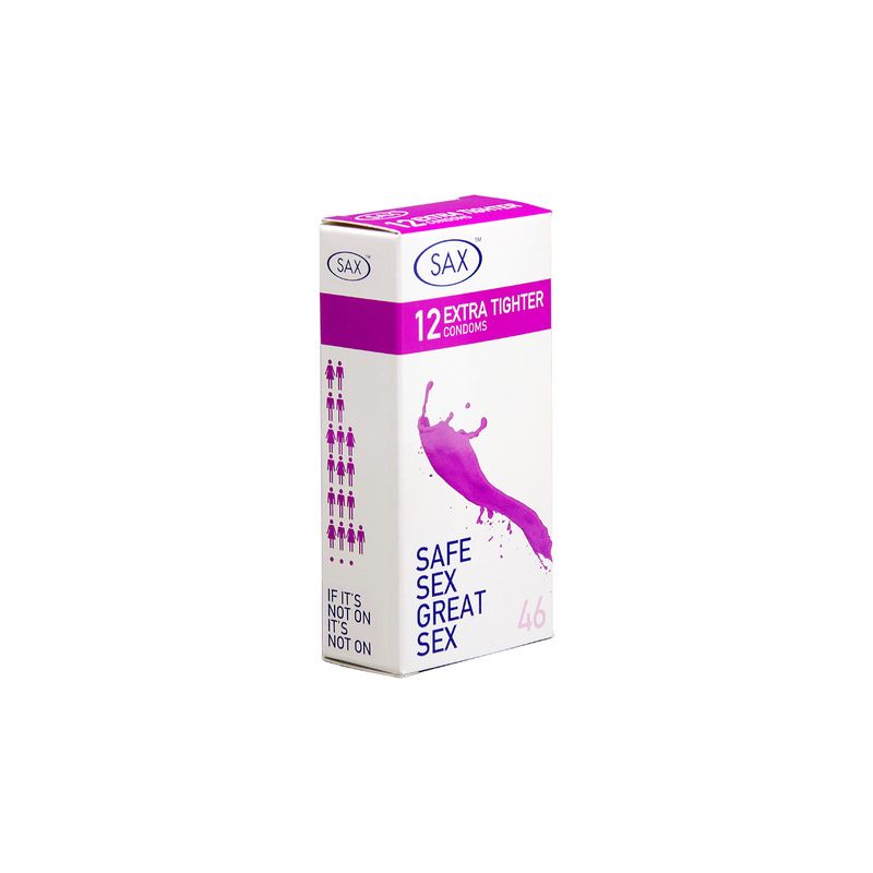 SAX Extra Tighter Fit 12's Condoms