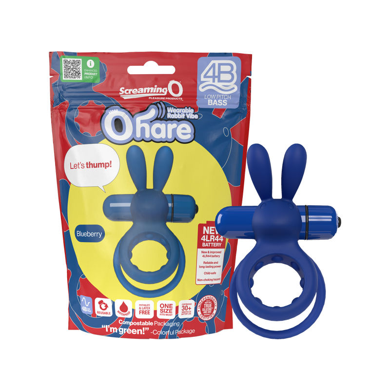Ohare 4B Low Pitch Bass Cock Ring (Blueberry)