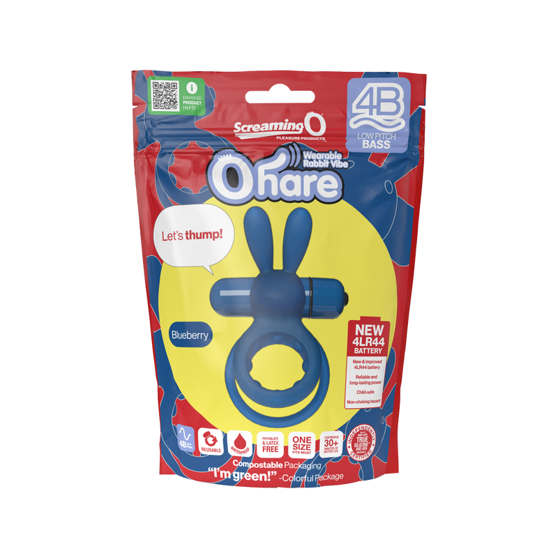 Ohare 4B Low Pitch Bass Cock Ring (Blueberry)