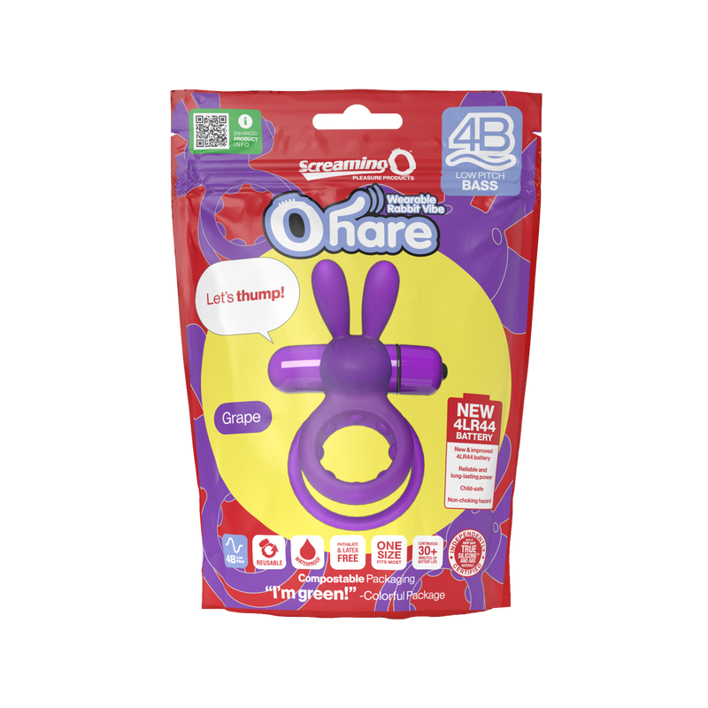 Ohare 4B Low Pitch Bass Cock Ring (Grape)
