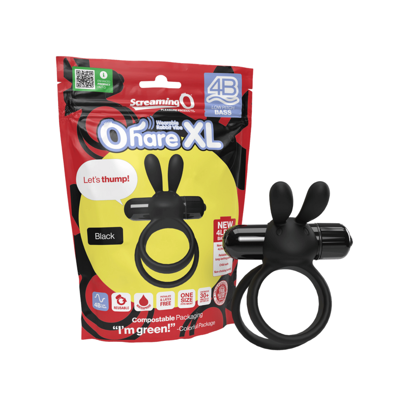 Ohare XL 4B Low Pitch Bass Cock Ring (Black)