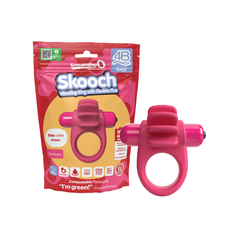 Skooch 4B Low Pitch Bass Penis Ring (Strawberry)