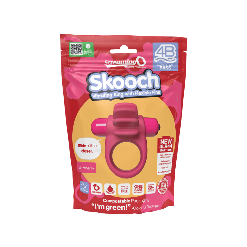 Skooch 4B Low Pitch Bass Penis Ring (Strawberry)