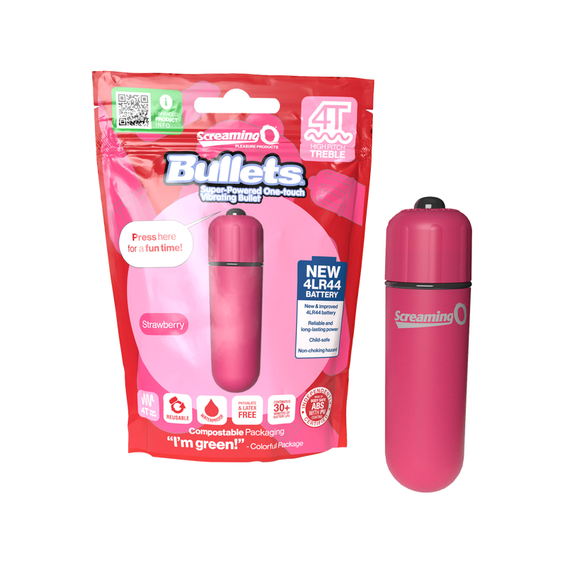 Screaming O 4T - Tickle & Tease Bullet (Strawberry)