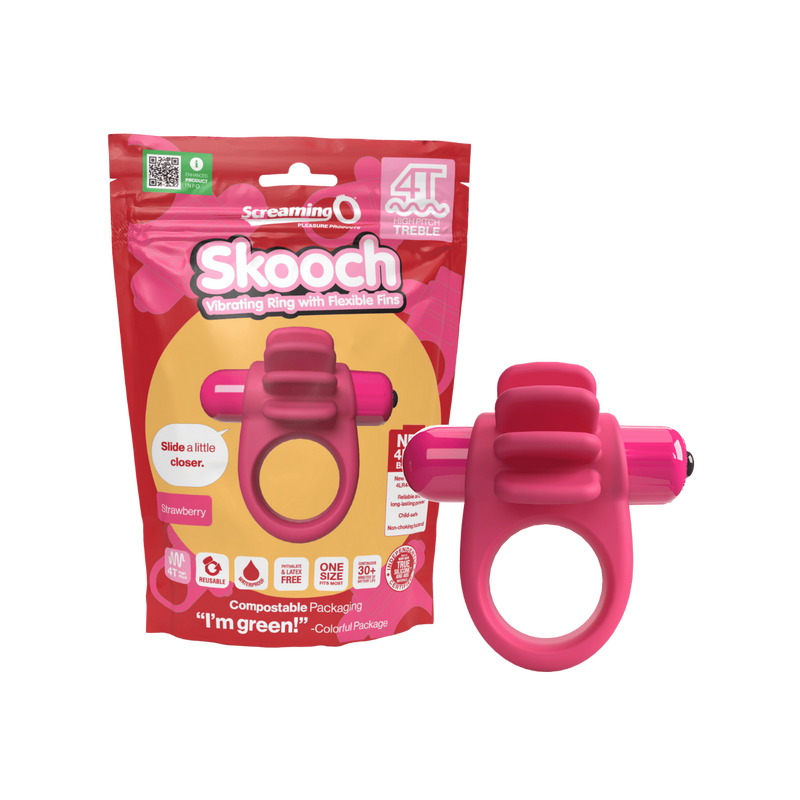 Skooch 4T High Pitch Treble Penis Ring (Strawberry)