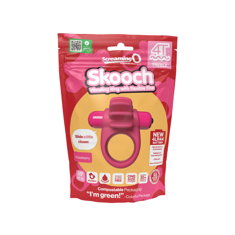 Skooch 4T High Pitch Treble Penis Ring (Strawberry)