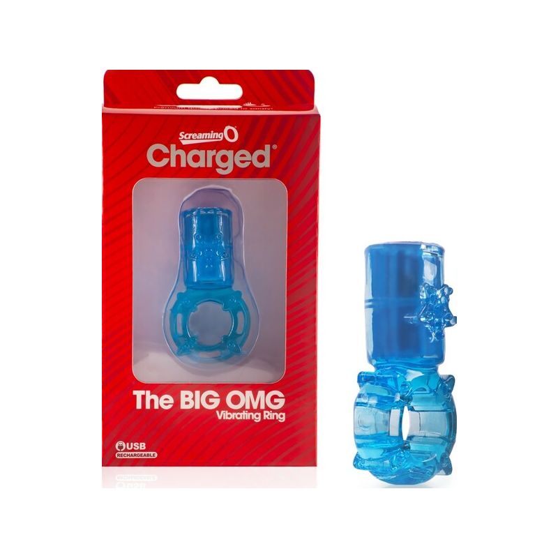The Big OMG Vibrating Ring - Screaming O Charged (Blue)