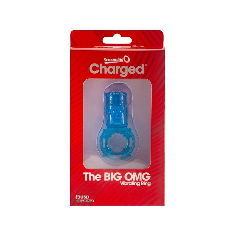 The Big OMG Vibrating Ring - Screaming O Charged (Blue)