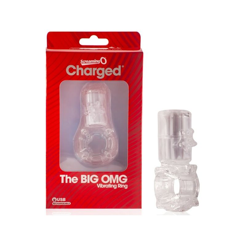 The Big OMG Vibrating Ring - Screaming O Charged (Clear)