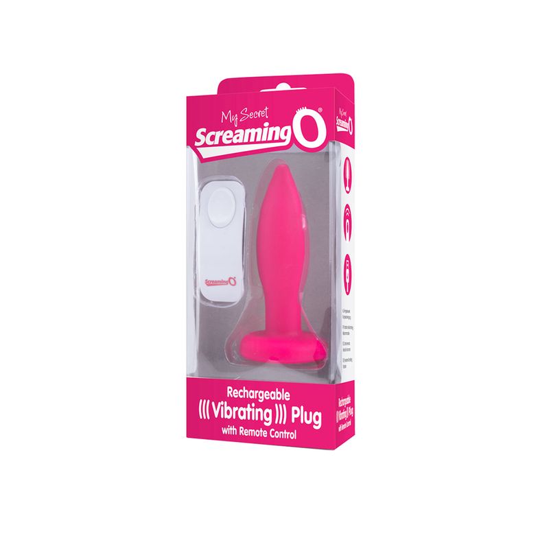 My Secret Vibrating Plug With Remote - Screaming O (Pink)