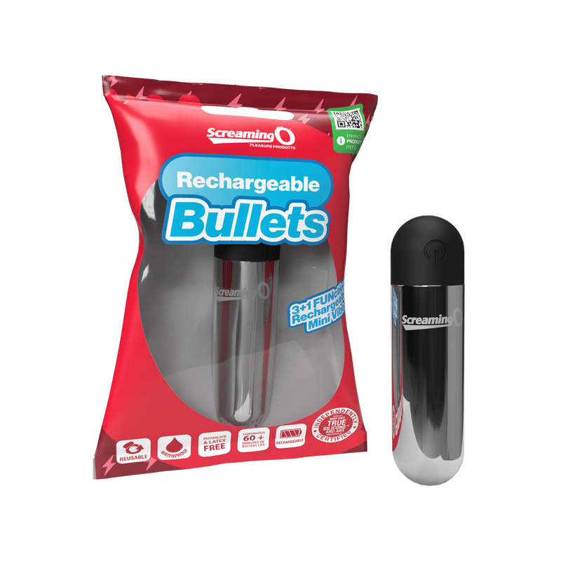 Rechargeable Bullet Vibrator (Silver)