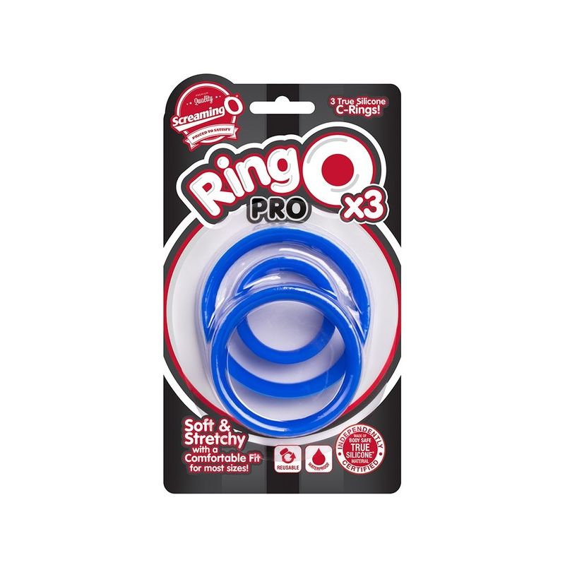 Screaming O RingO Pro X3 Cock Rings (Blue)
