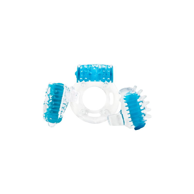 VibrOman - Sex Toy Starter Kit for Couples - Screaming O (Blue)