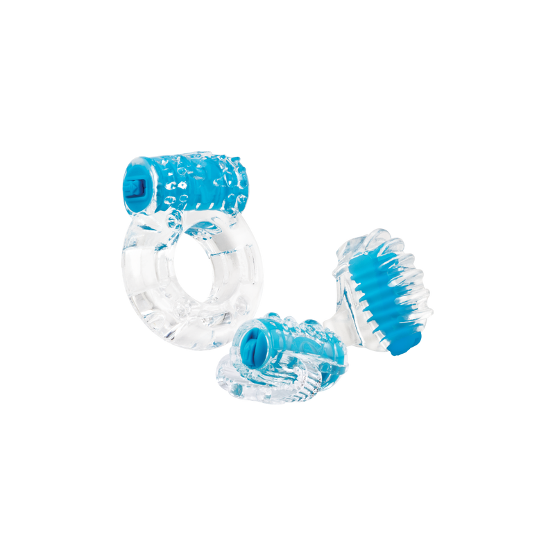 VibrOman - Sex Toy Starter Kit for Couples - Screaming O (Blue)