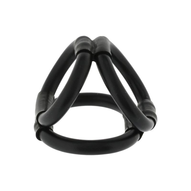 Tri 3 Ring Cock Cage - Seven Creations (Black)