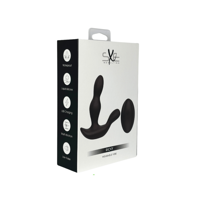 Ricky - Remote Controlled Wearable Vibrator (Black)