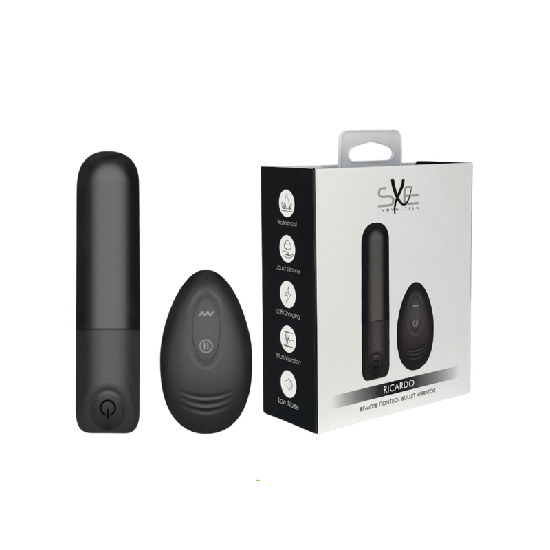 Ricardo - Vibrating Bullet with Remote Control (Black)