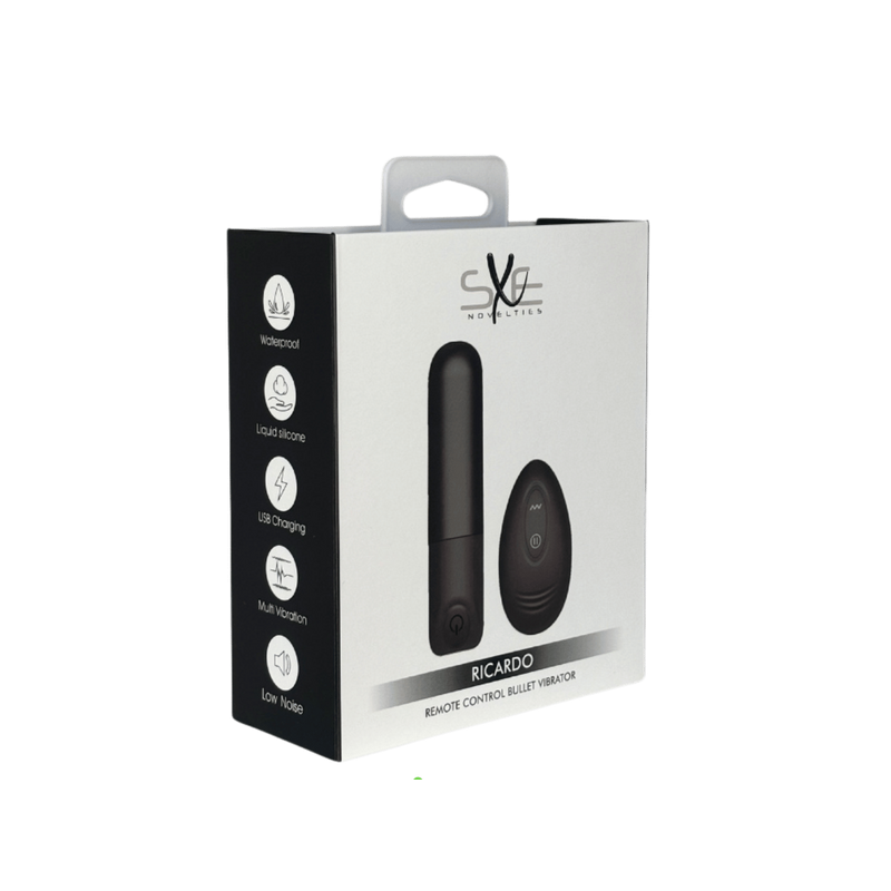 Ricardo - Vibrating Bullet with Remote Control (Black)