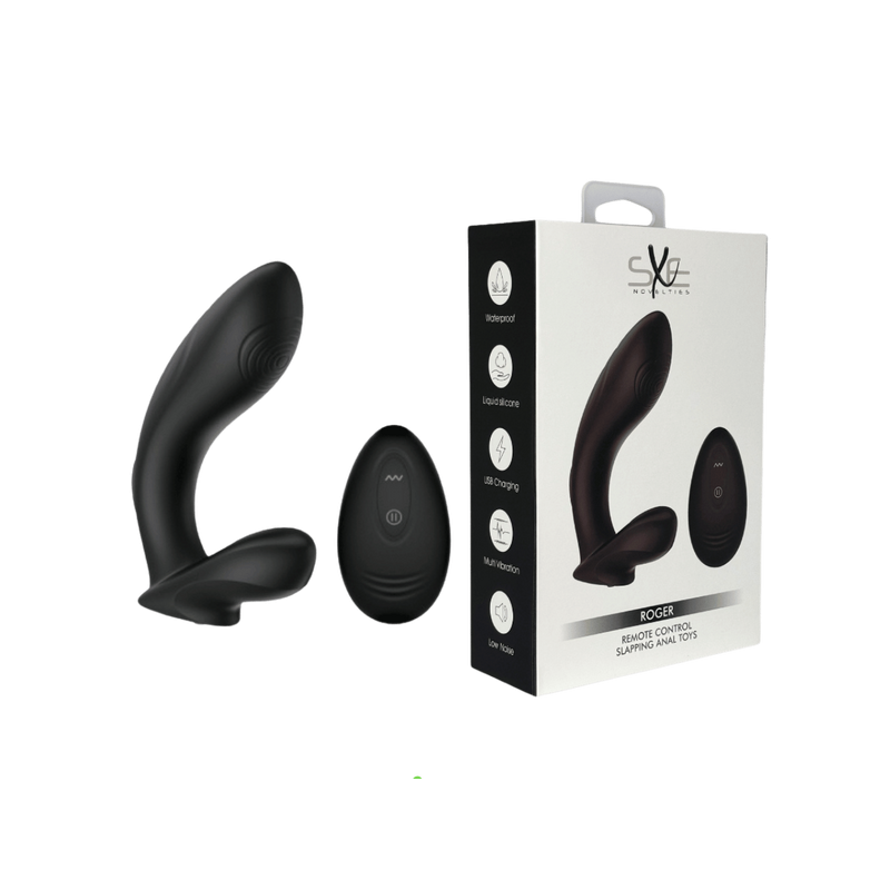 Roger - Remote Controlled Slapping Prostate Massager (Black)