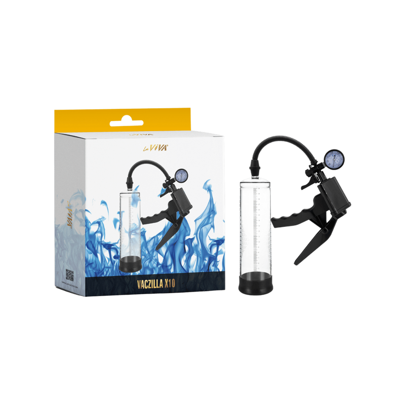 Vaczilla X10 - Trigger Gauge Penis Pump - Laviva