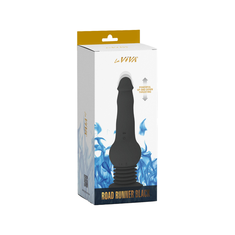 Road Runner Vibrating, Rotating, & Thrusting Vibrator (Black)