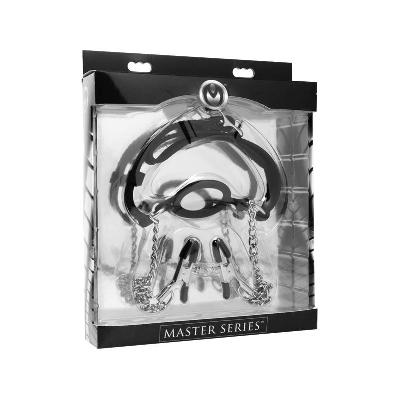 Mutiny Silicone O-Ring Gag With Nipple Clamps