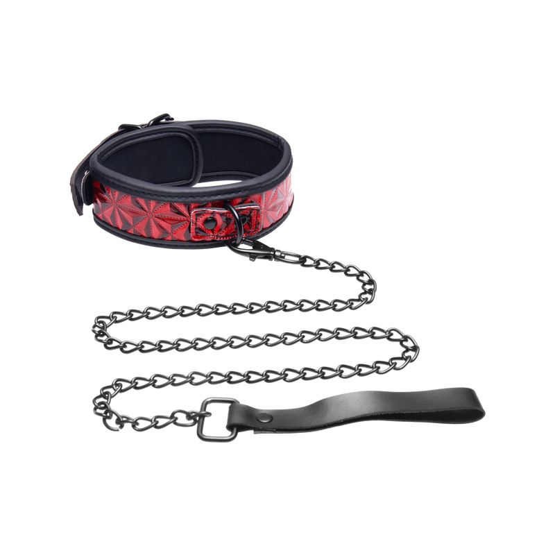 Crimson Tied Collar With Leash
