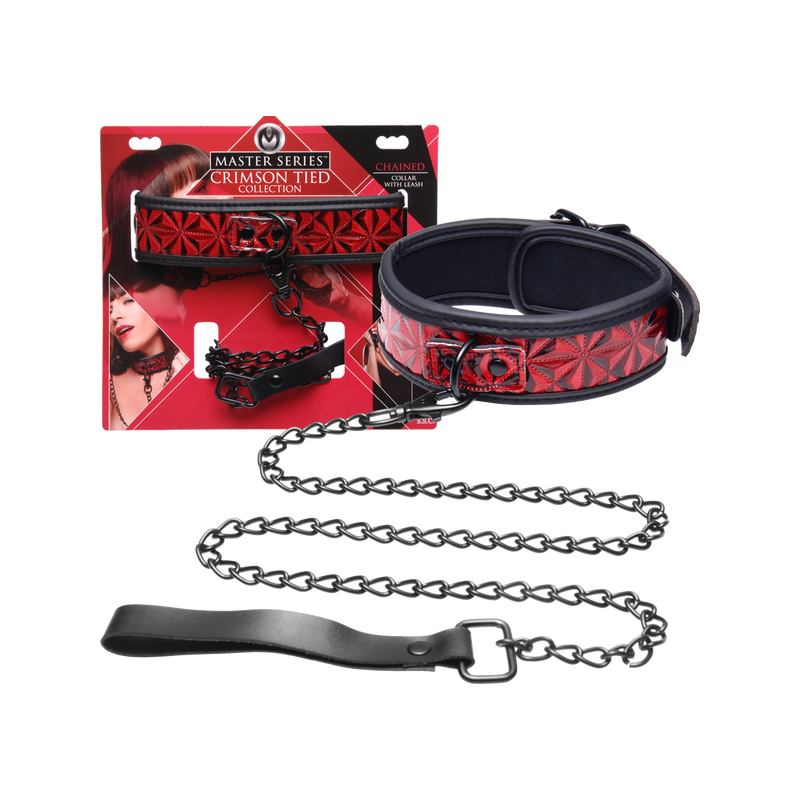Crimson Tied Collar With Leash