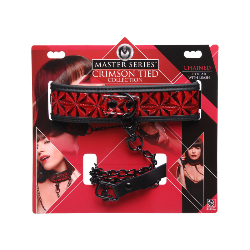 Crimson Tied Collar With Leash