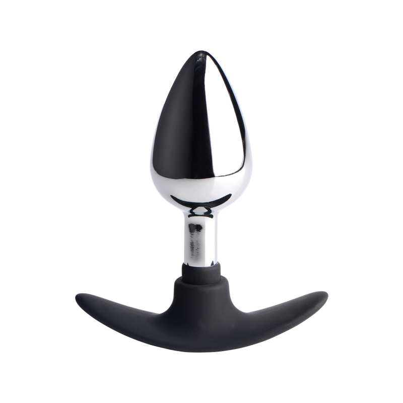 Dark Invader Metal And Silicone Anal Plug - Medium
