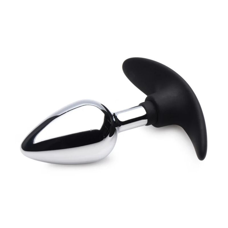 Dark Invader Metal And Silicone Anal Plug - Medium