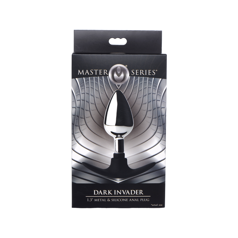 Dark Invader Metal And Silicone Anal Plug - Medium