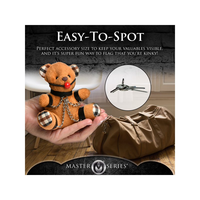 Gagged Teddy Bear Key Chain
